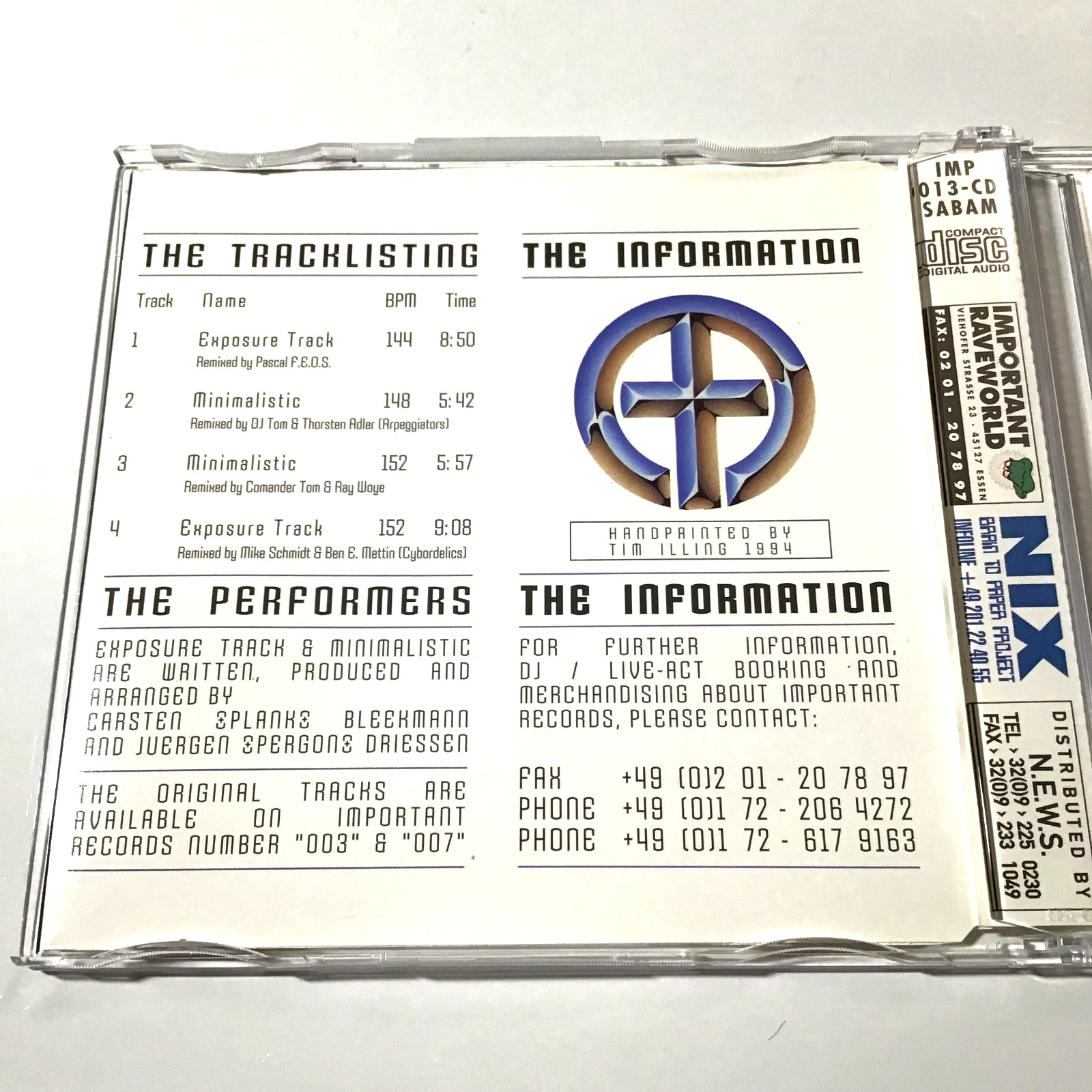 Acrid Abeyance The Remix Project CD Maxi-Single 1994 Trance, Import Rare