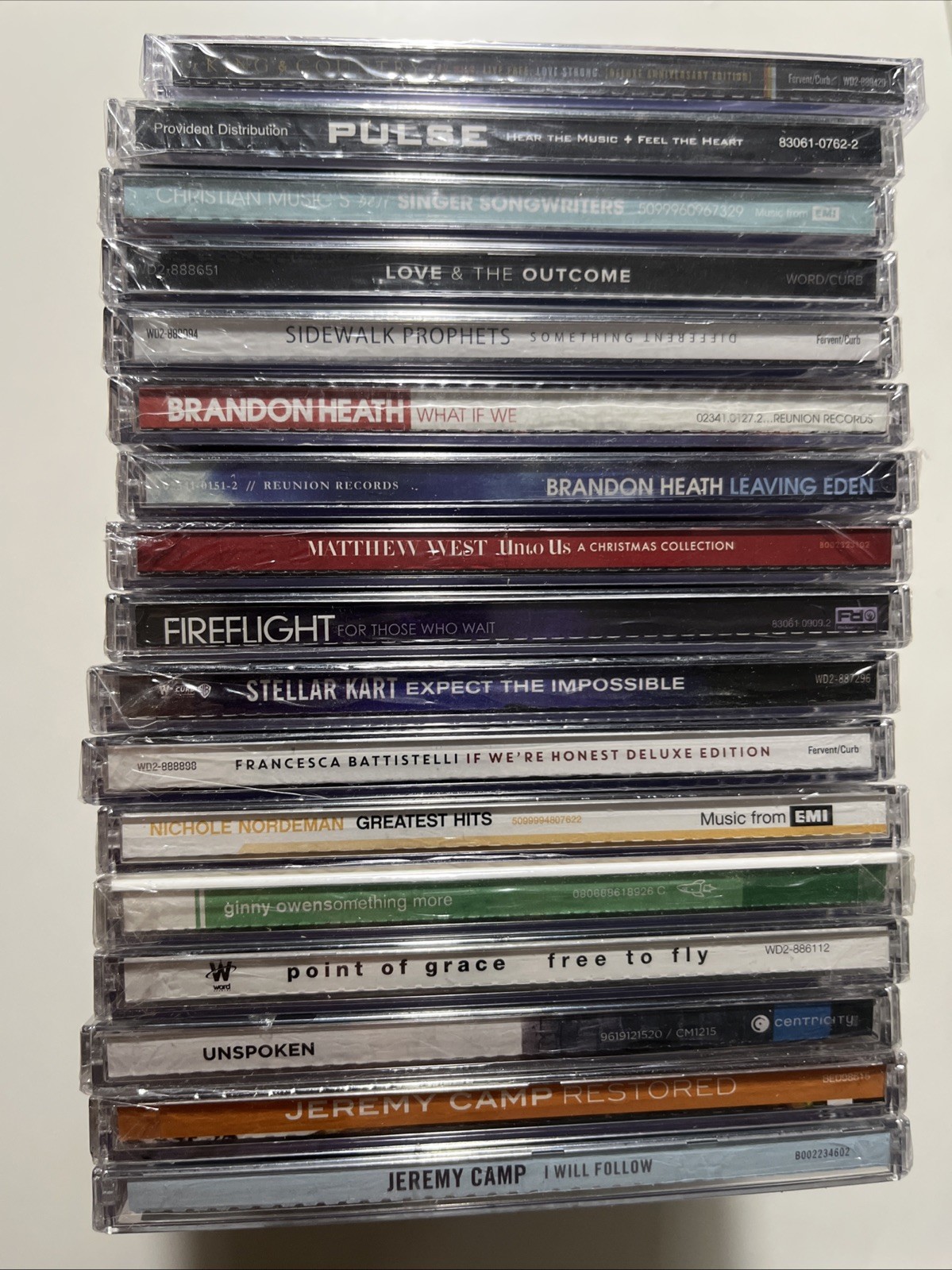 NEW SEALED 17 CCM CD LOT (CRACKED) JEREMY CAMP BRANDON HEATH SIDEWALK PROPHETS