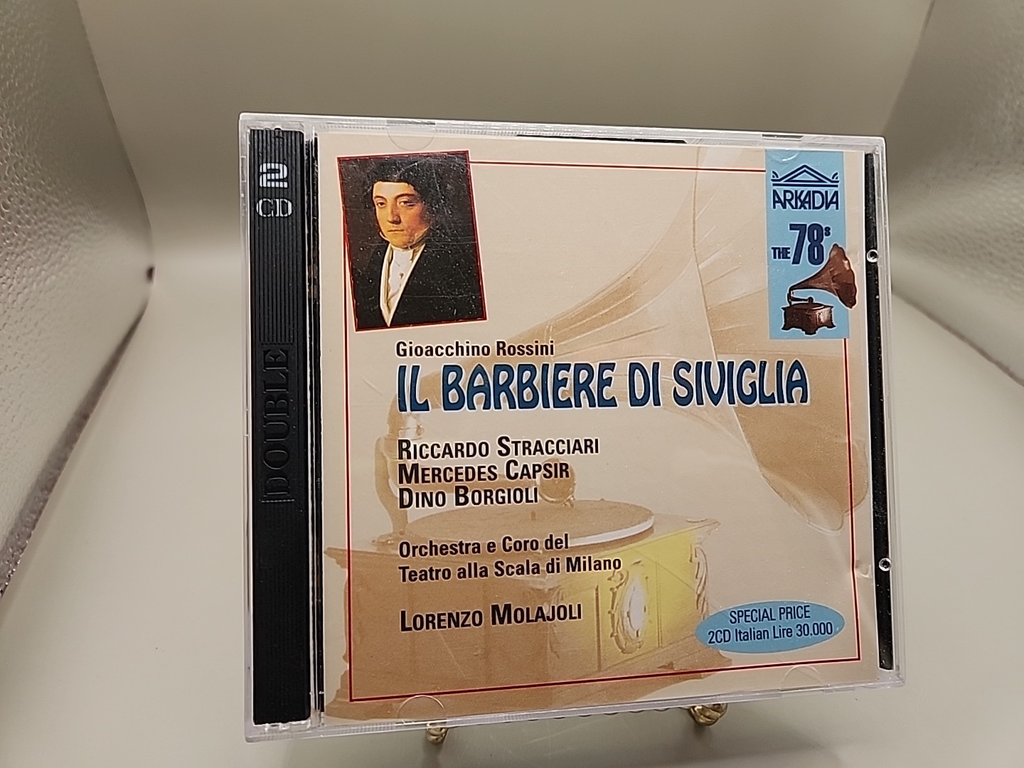 2xCD Rossini Il Barbiere di Siviglia (Molajoli) Arkadia Italy import us seller