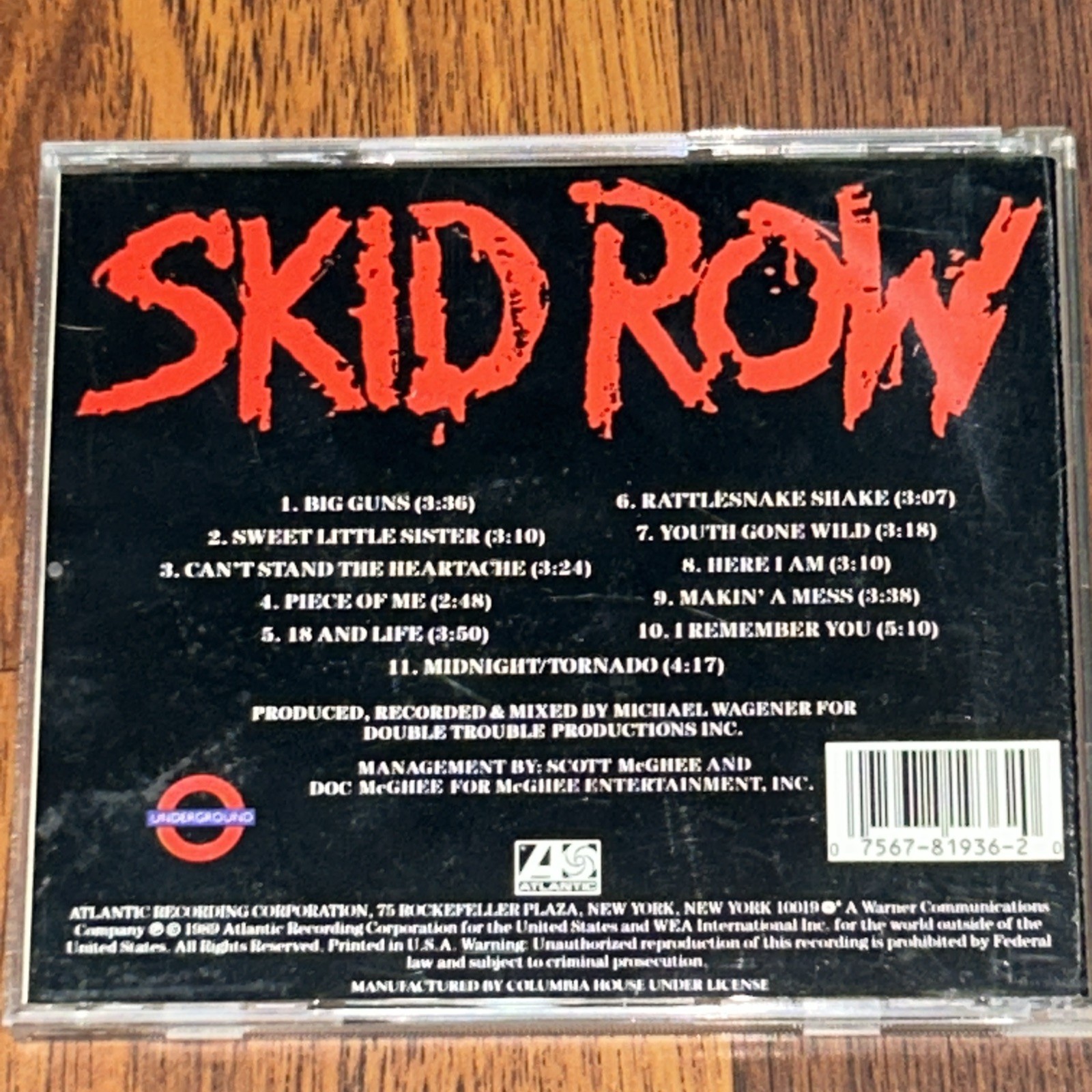 Skid Row 2 CD Lot Slave to the Grind 1991 Skid Row Self Titled 1989 Atlantic