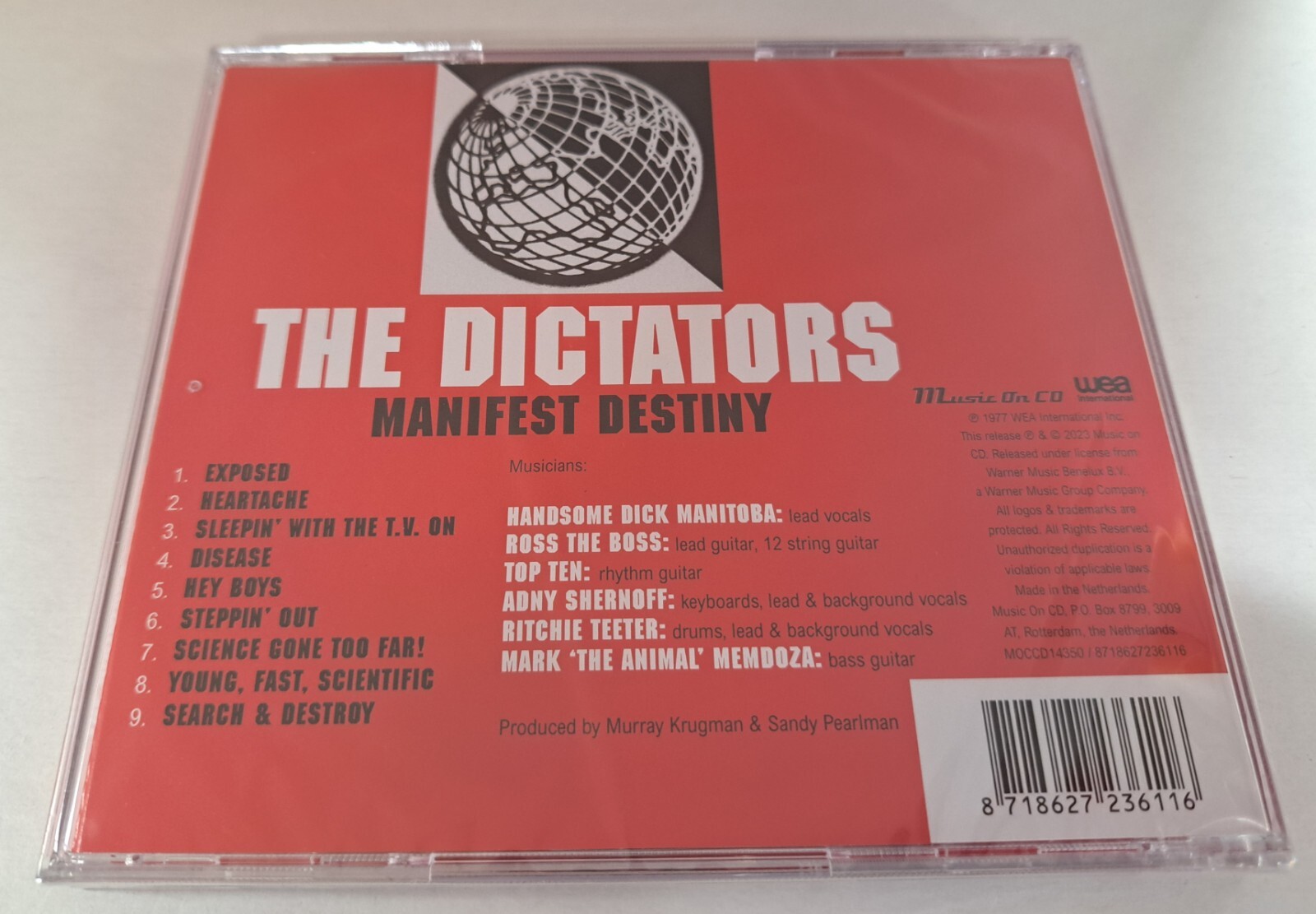 The Dictators Manifest Destiny New CD Punk Rock Ross "The Boss" Friedman Manowar