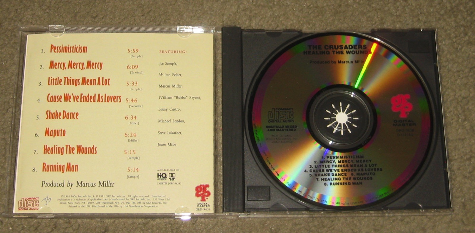 The Crusaders - Healing The Wounds (CD, 1991, GRP Records) Soul Jazz