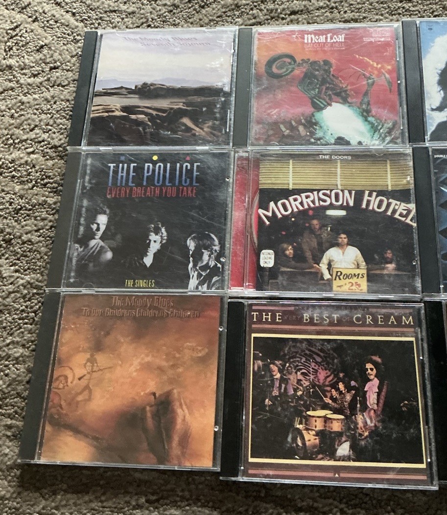 CD Lot Of 15 1960s/1970s Rock U2 Moody Blues Cream Doors Sting Police (B)