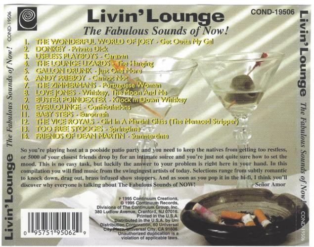Various - Livin' Lounge (The Fabulous Sounds Of Now!) (CD, Comp) (Very Good Plus