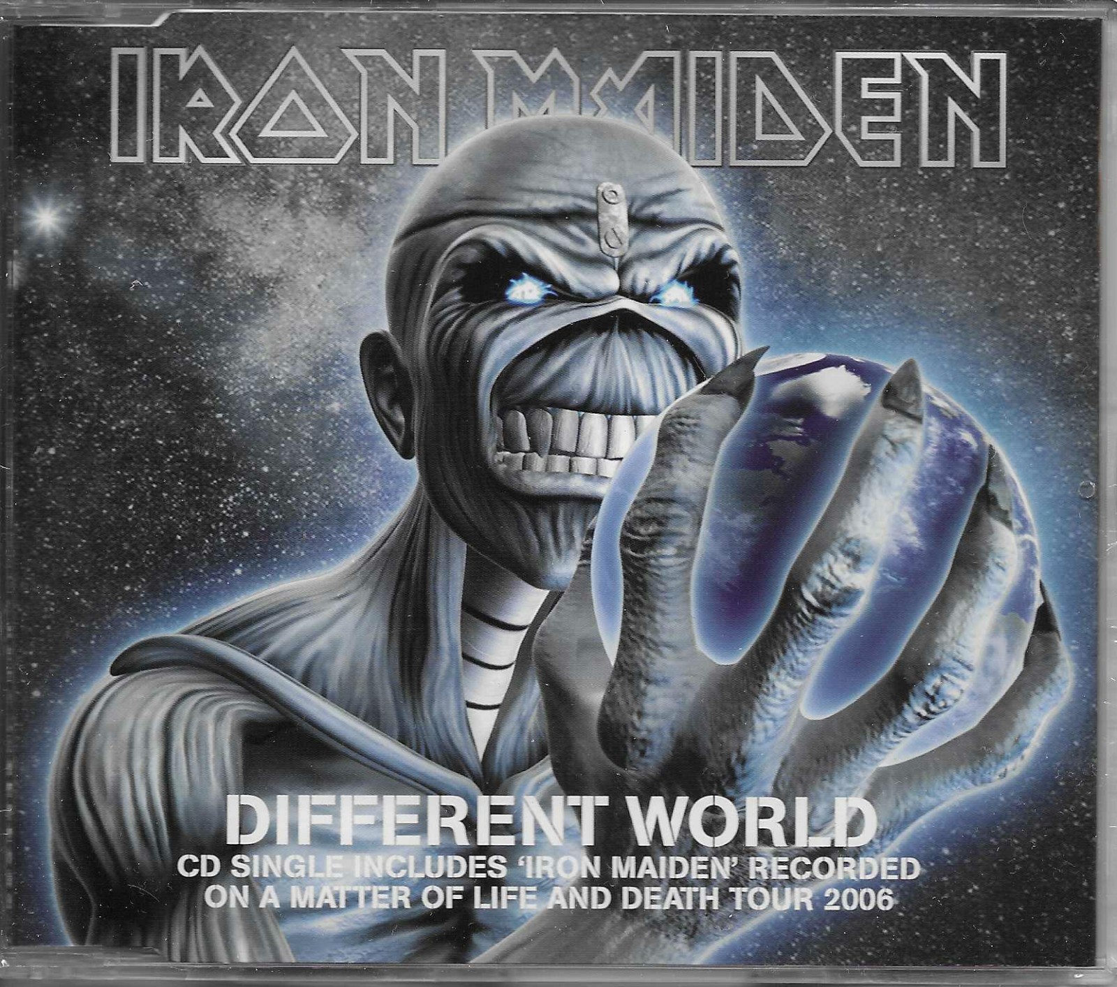 IRON MAIDEN Different World w/ RARE LIVE trk 2TRK UK CD Single SEALED USA seller
