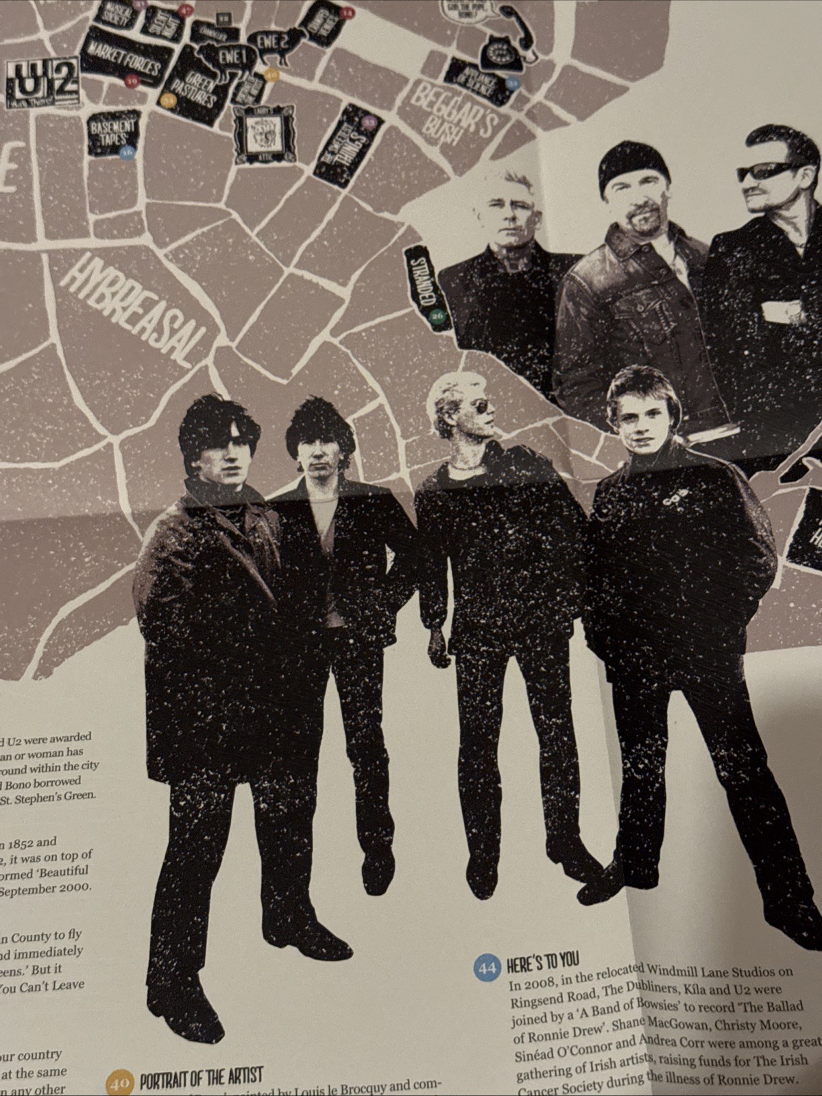 U2 Wandering In U2's Dublin 2013 poster for Record Store Day Bono Edge Adam