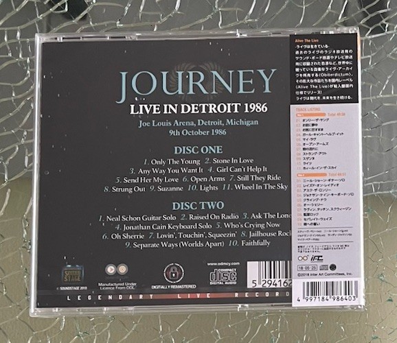 JOURNEY "Live In Detroit 1986" JAPAN 2 CD "SEALED"