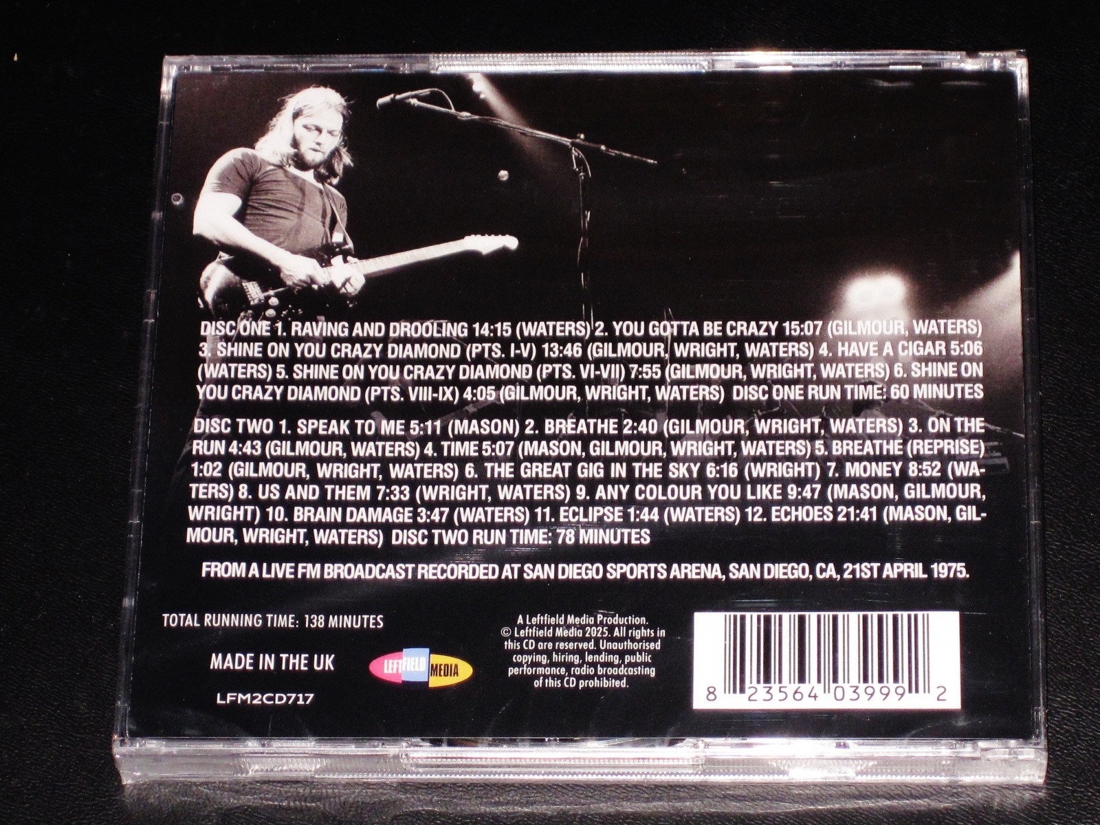 Pink Floyd: Back In San Diego - The 1975 Broadcast 2 CD Set 2025 April UK NEW