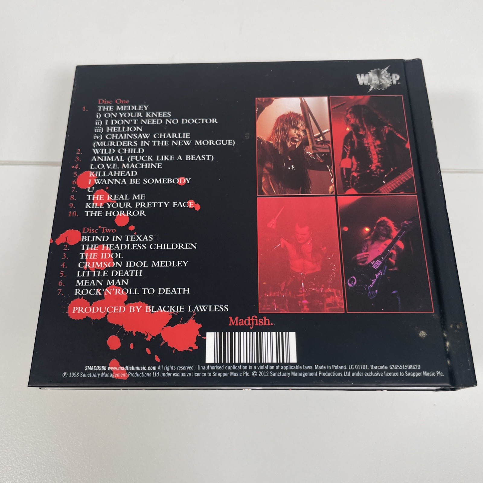 W.A.S.P. Double Live Assassins 2 x CD Madfish Music UK WASP Deluxe