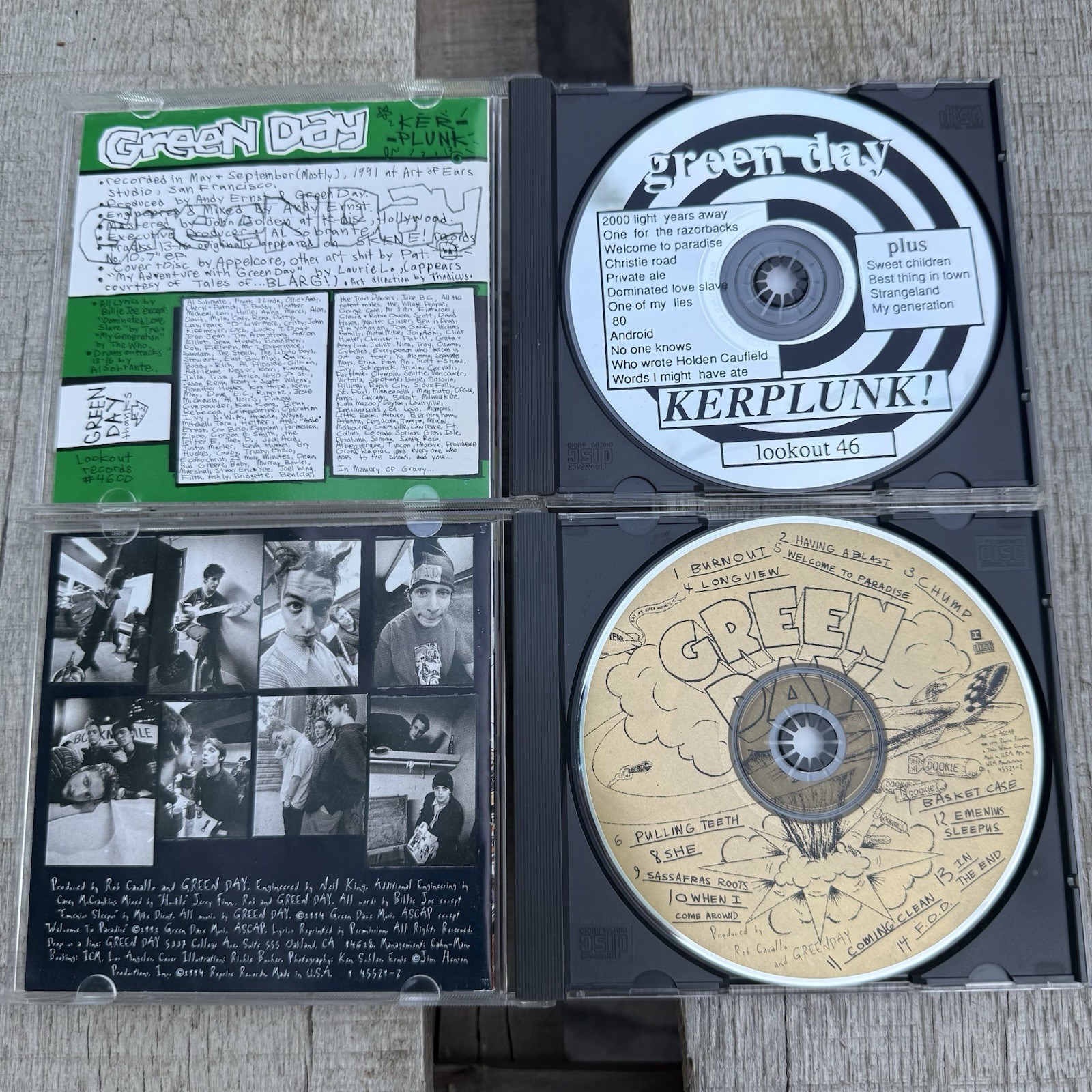 Green Day Kerplunk Lookout 46CD & Dookie CD Original 1992/1994 Complete Lot