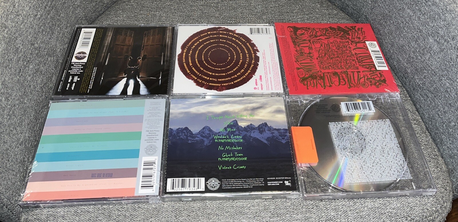 Kanye West 6 CD Lot Registration, Dropout, Fantasy, 808s, Ye, Yeezus