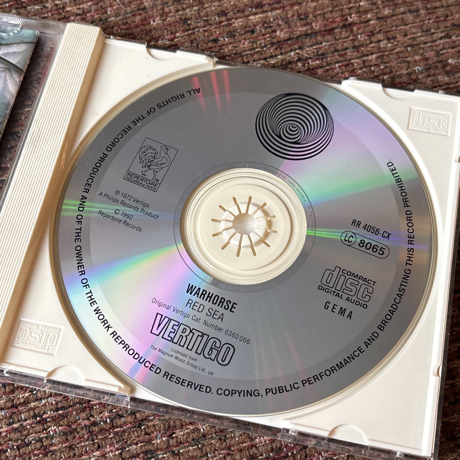 Red Sea by Warhorse (CD Import Vertigo Germany) MINT DISC