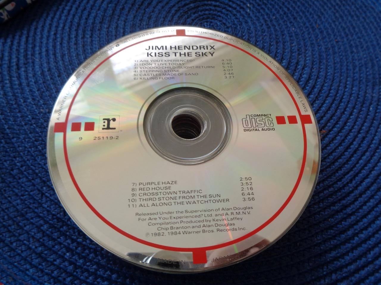 Kiss the Sky by Jimi Hendrix (CD, 1984, Reprise) Generic Case