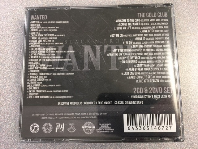Various - Black N Brown: Wanted 2-CD + 2-DVD Set (New/Sealed) Explicit Lyrics