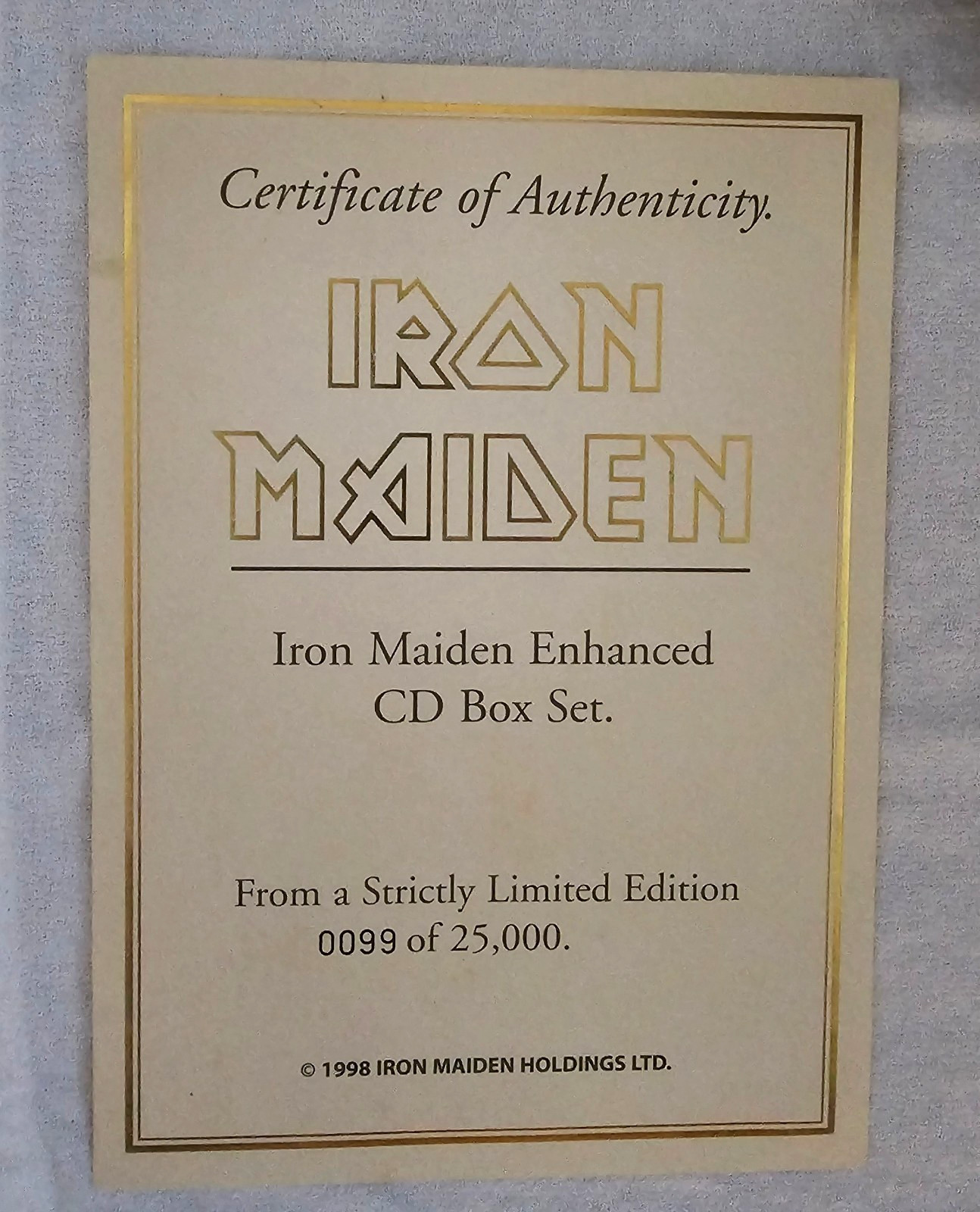 Iron Maiden Eddie Head 13 CD Box Set Limited Edition # 99 Of 25,000 RARE