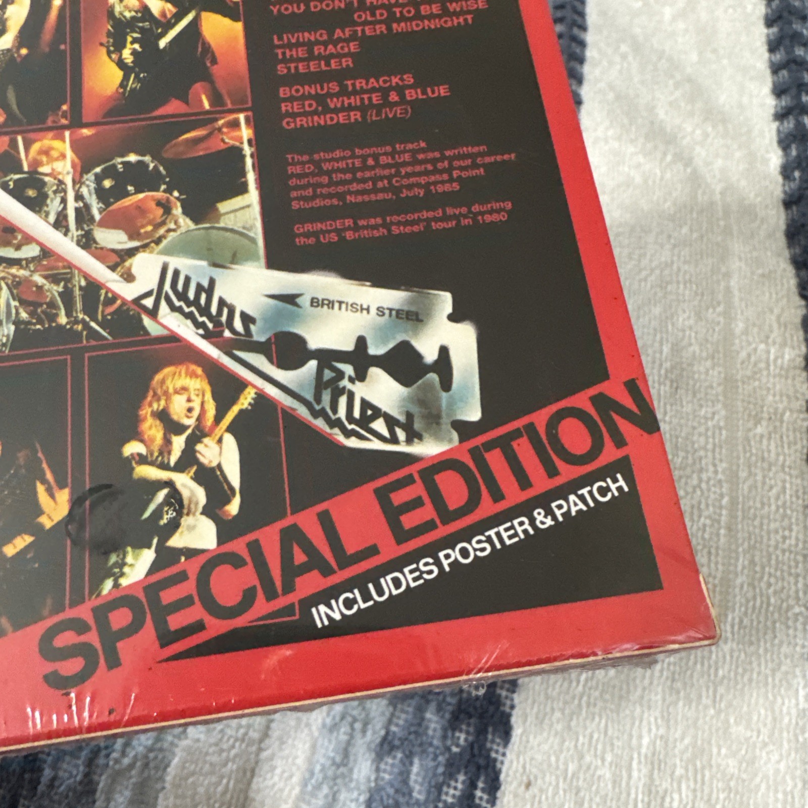 NEW* JUDAS PRIEST- BRITISH STEEL CD Special EDT 2 BONUS TRACKS *POSTER & PATCH*
