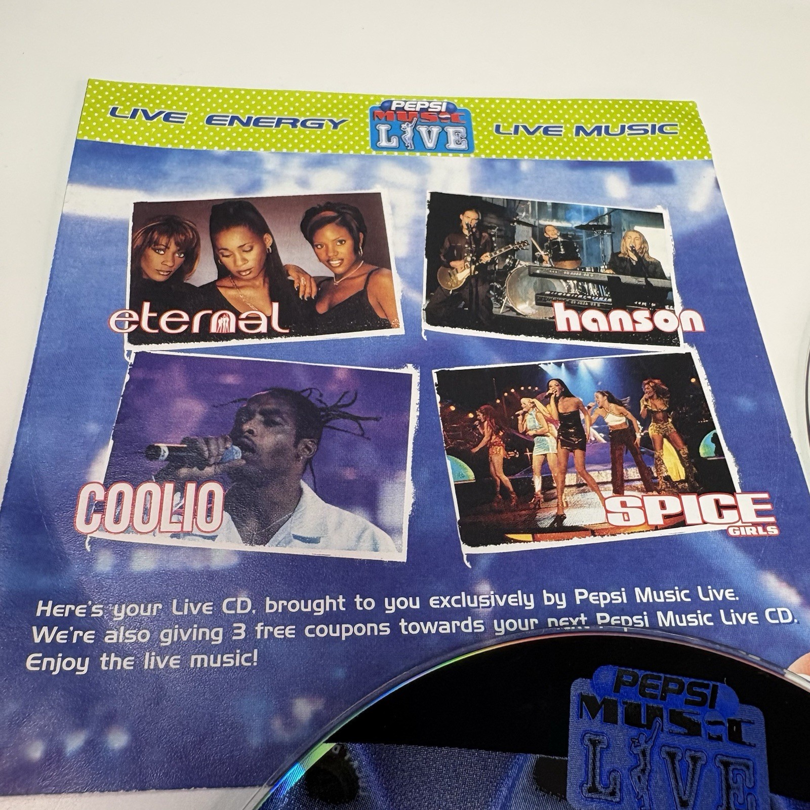 Pepsi Music Live 1997 Promo 4 CD Box Set Case Spice Girls Hanson Eternal Coolio