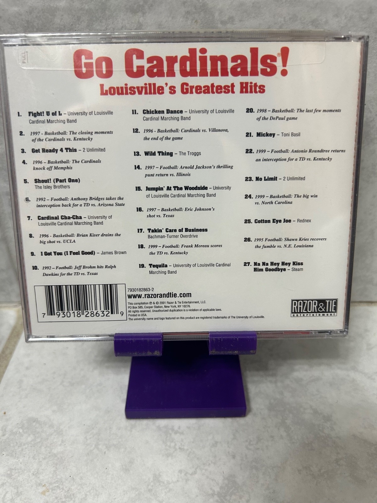 (“ LOUISVILLE CARDINALS “) GREATEST HITS RAP CD