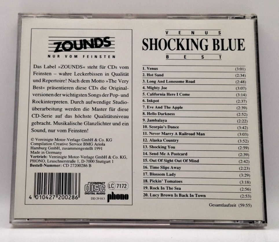 CD Disc - Shocking Blue - Best - Venus - B1275 SJ4