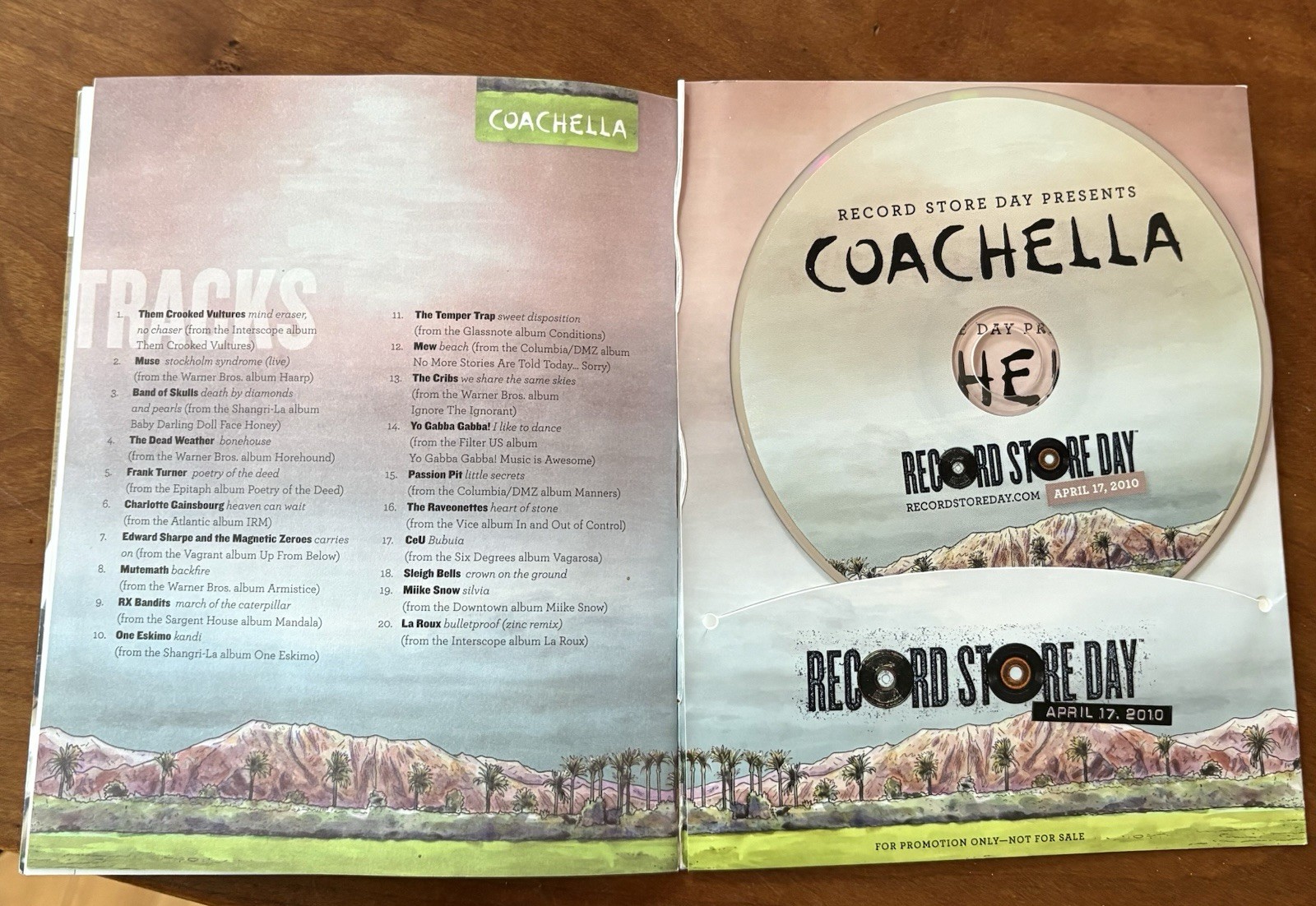 Coachella 2010 - Record Store Day Coachella CD Sampler & Color Booklet