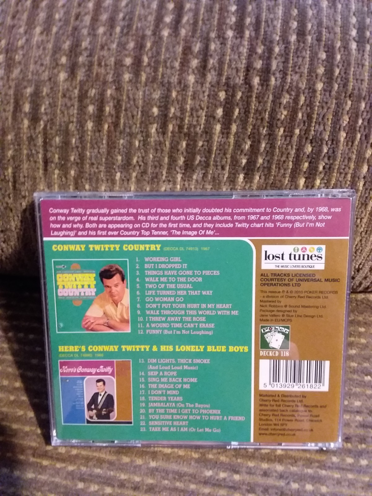 CONWAY TWITTY-HERE'S CONWAY TWITTY- RARE COUNTRY POKER CD OUT OF PRINT