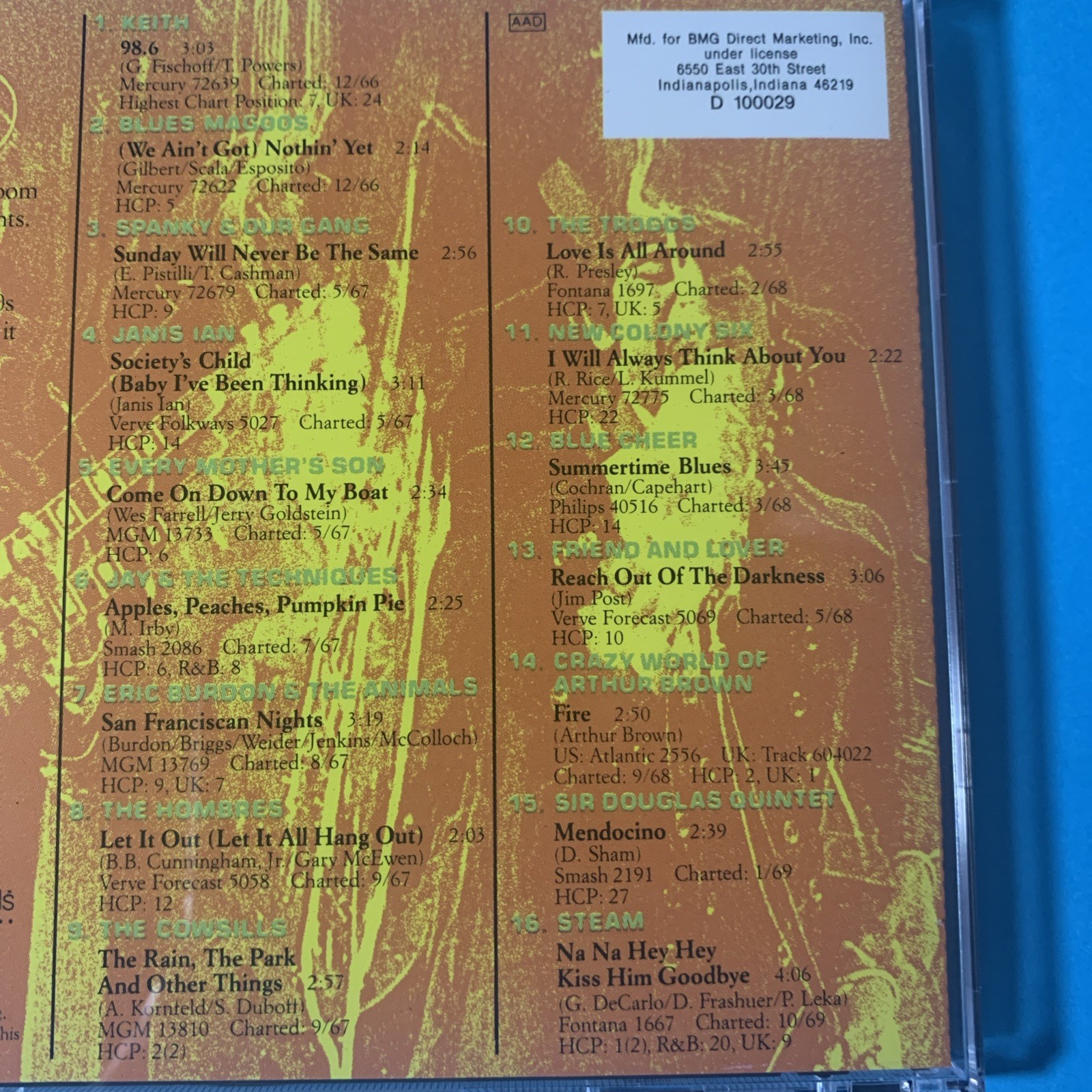 45's on CD - Volume III 3 CD - Various Sixties 60s - 1966-1969 66-69 - 16 Tracks