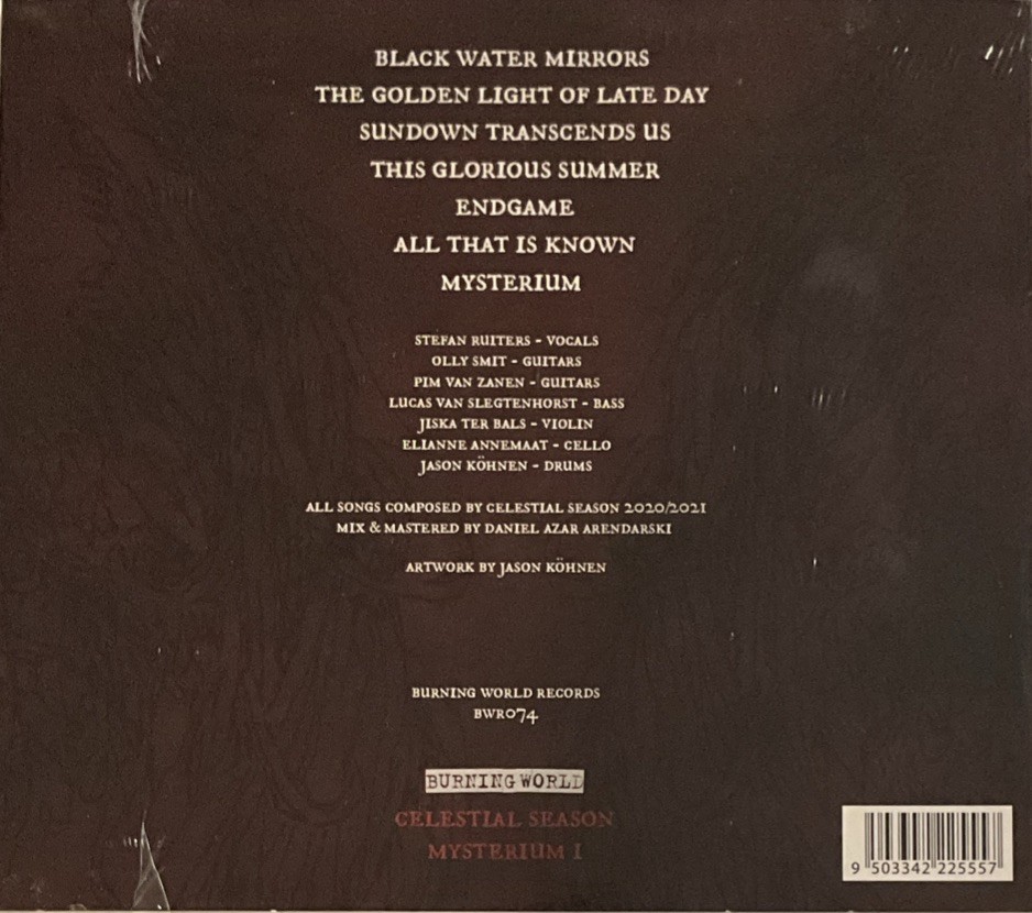 Celestial Season - Mysterium I CD 2022 Burning World Records – BWR074 [New] *DE