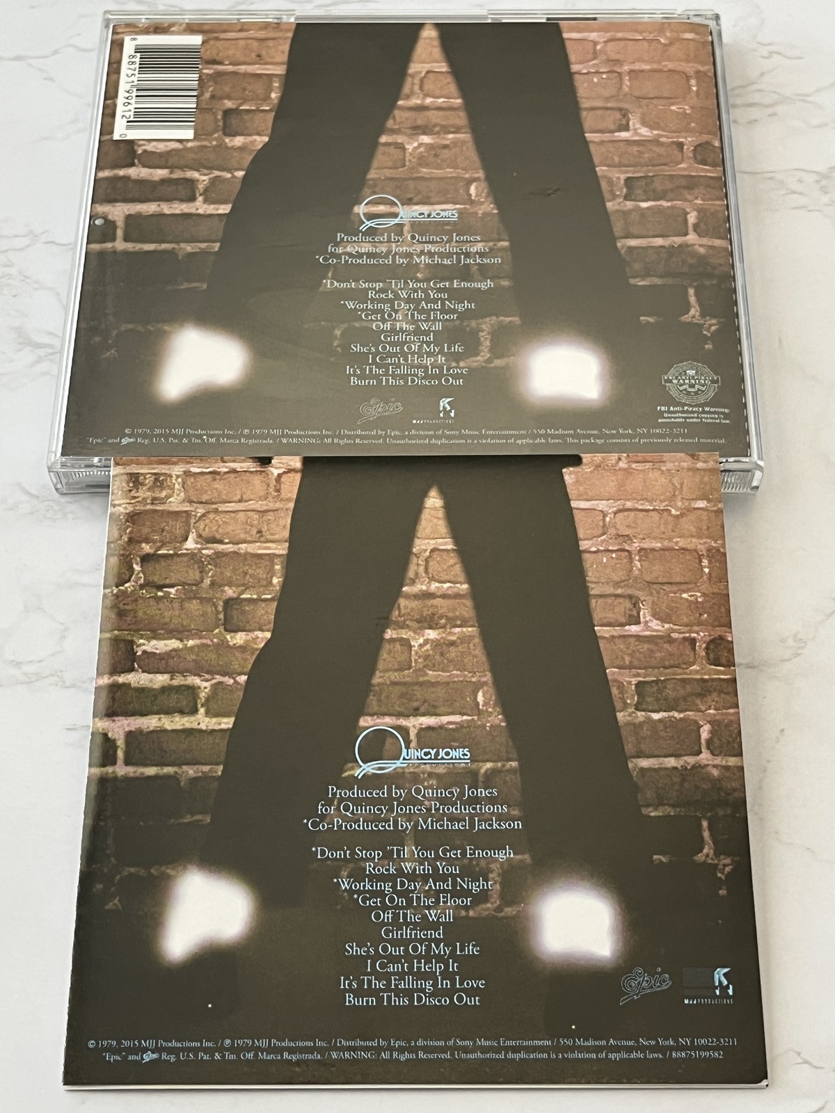 Michael Jackson Off the Wall CD 2015 Epic Rock With You, Get On The Floor