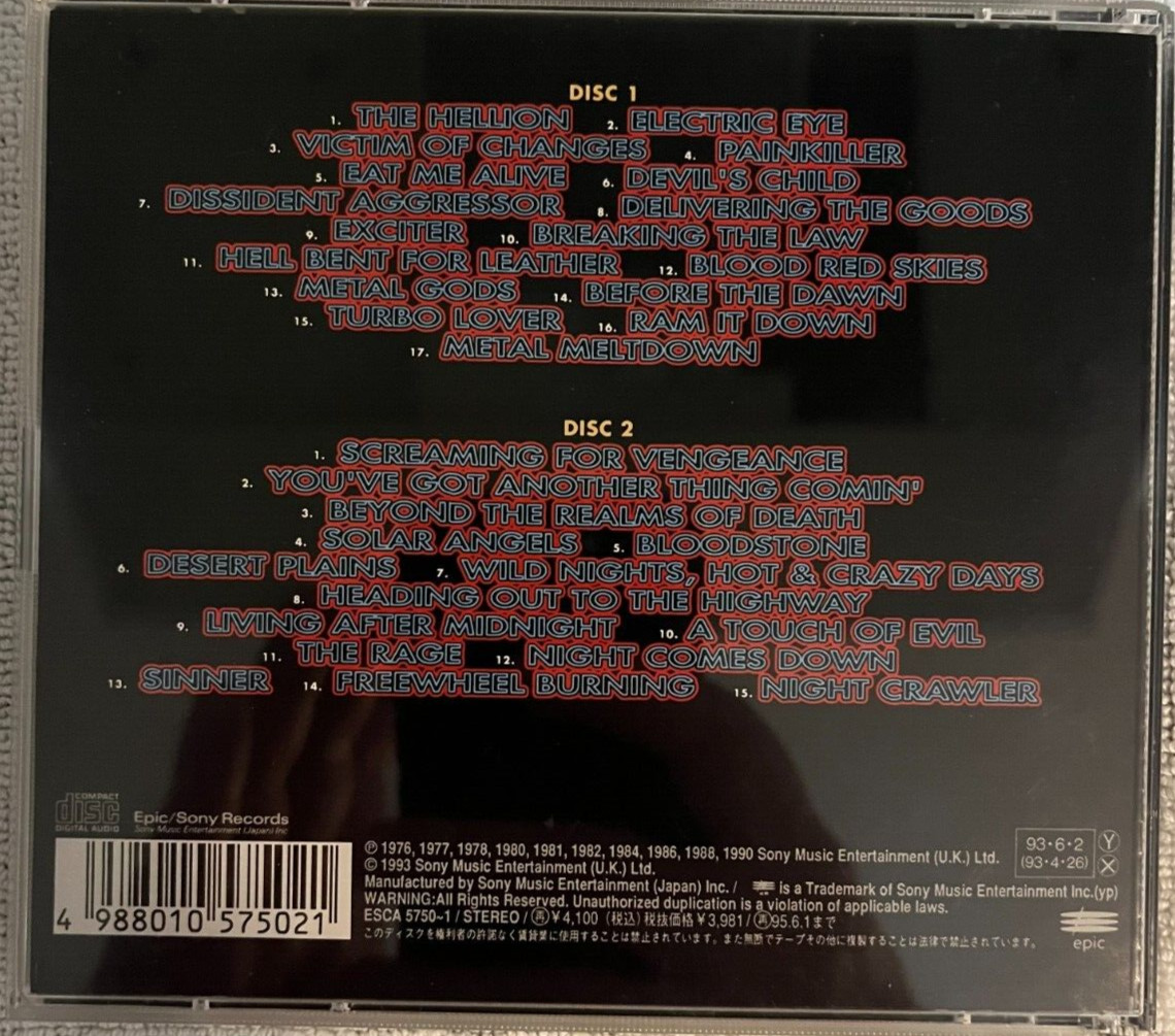 Judas Priest - Metal Works 73-93 - 2 CD set Japan Import Rare OOP Rob Halford