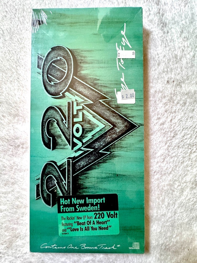220 VOLT EYE TO EYE CD SEALED LONGBOX PROMO TAG BONUS TRACK BEAT OF A HEART MINT