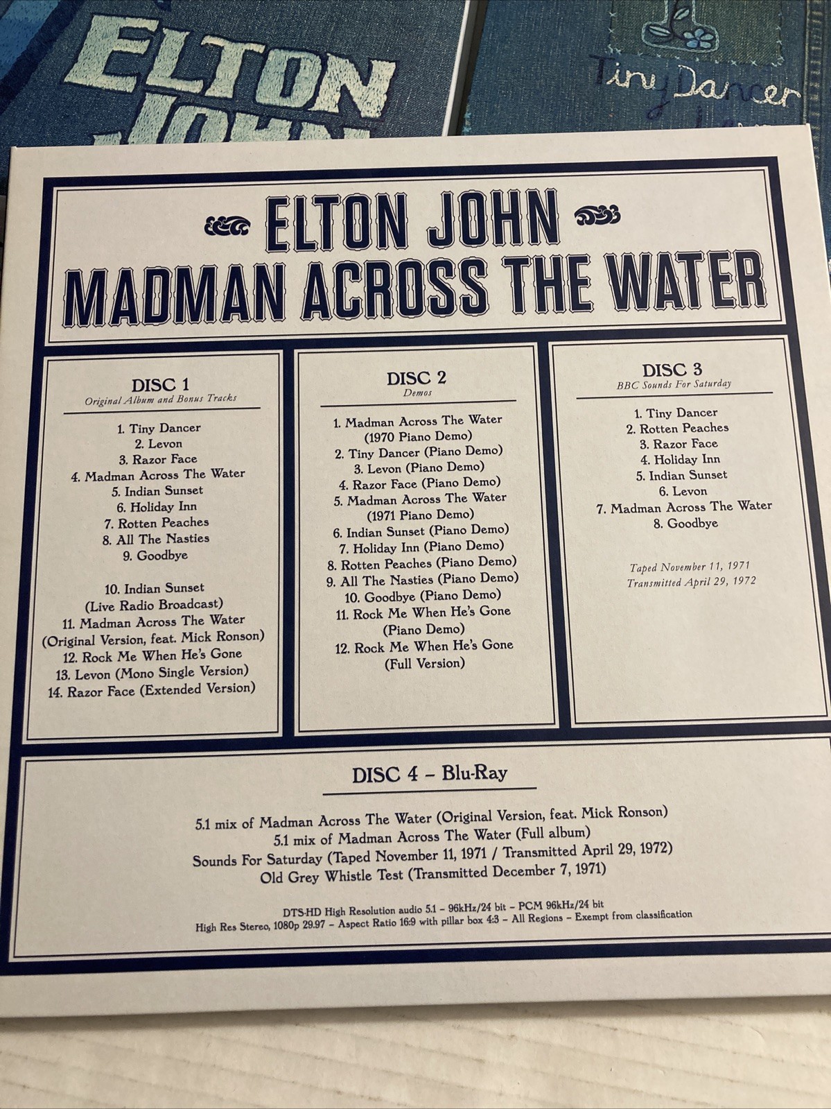Elton John Madman Across the Water Anniversary Edition 3 CD Blu Ray Box Set