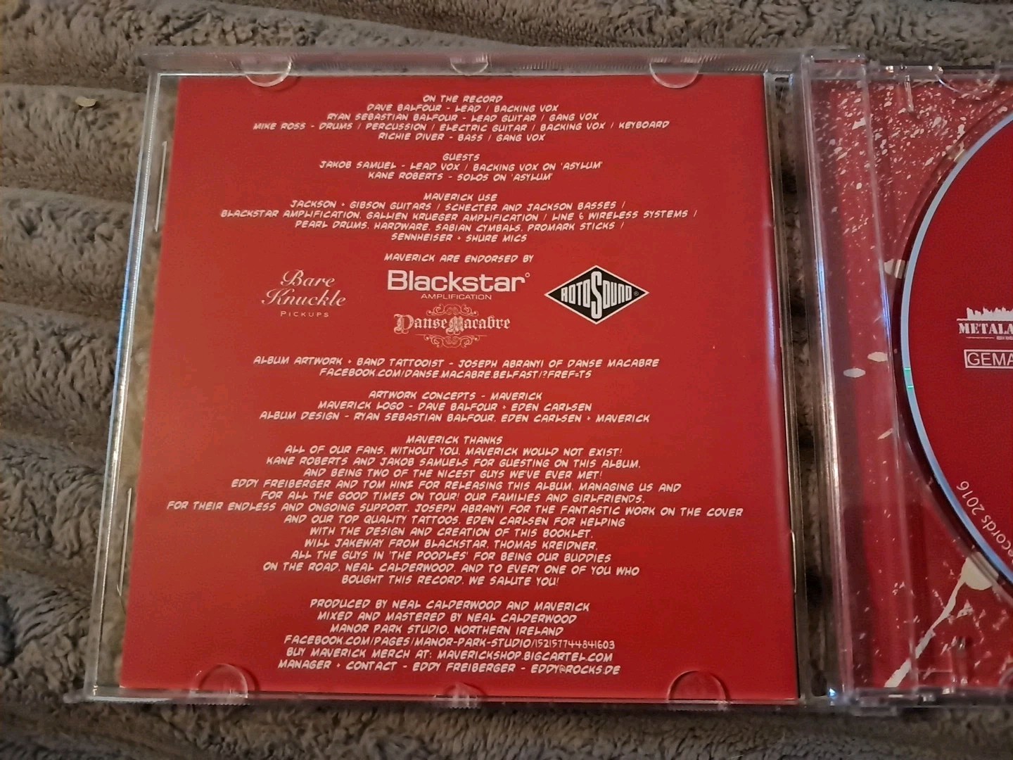 Maverick Big Red CD 2016 Metapolis Records Germany Hard Rock 11 Tracks Rare
