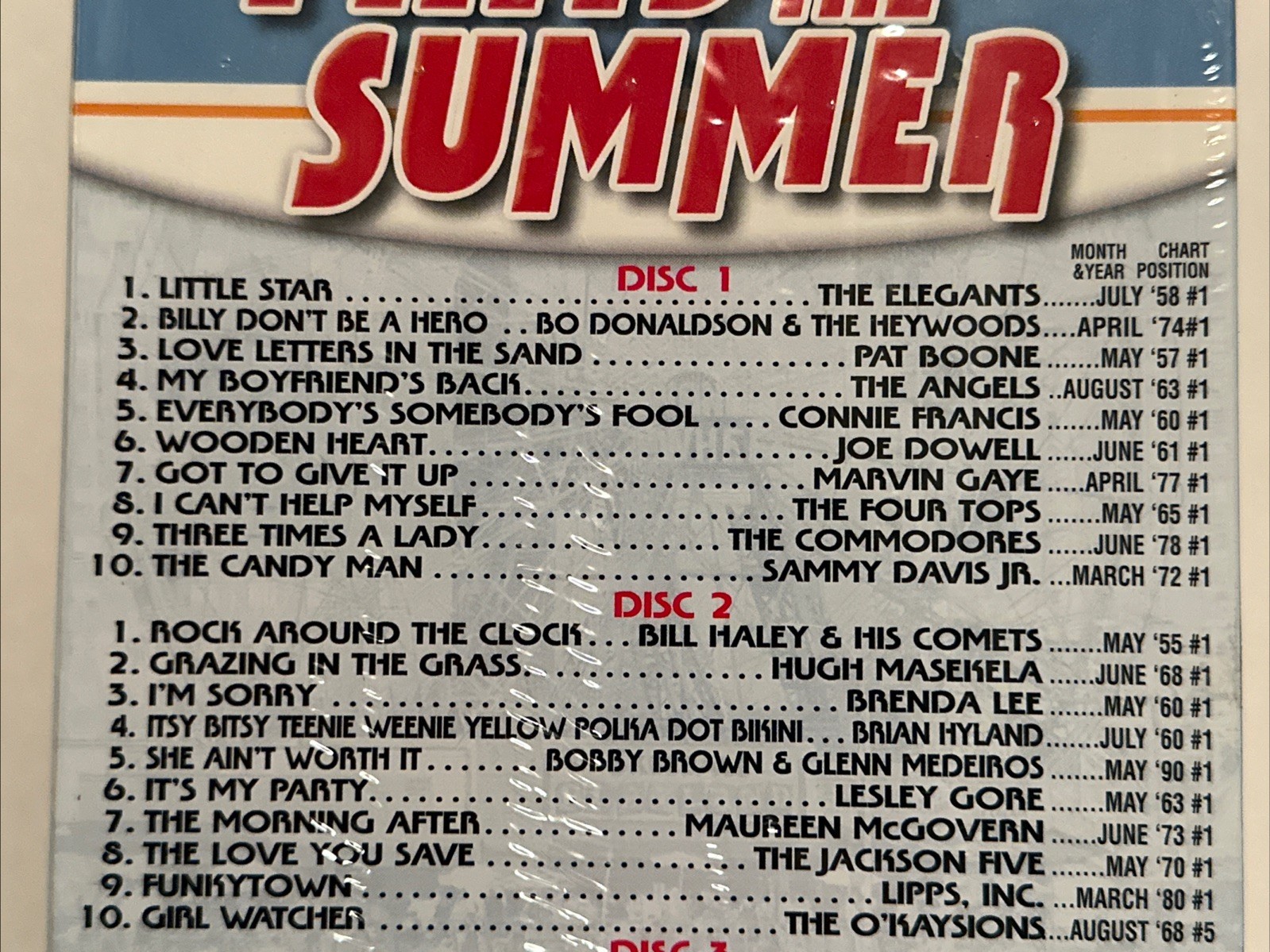 NEW Sealed #1 Hits of the Summer 4 CD Box Set Oldies Pop Rock Original Artists