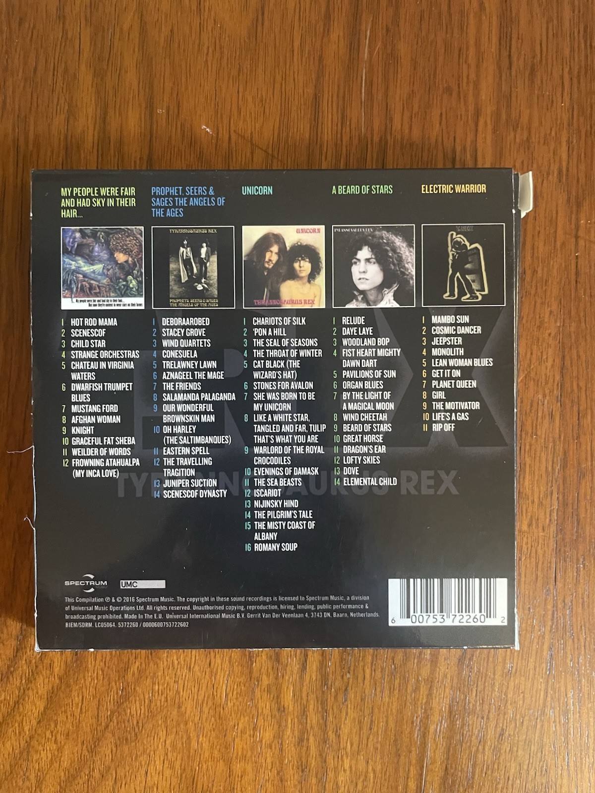 T.Rex Tyrannosaurus Rex 5 Classic Albums 2016 Spectrum Music