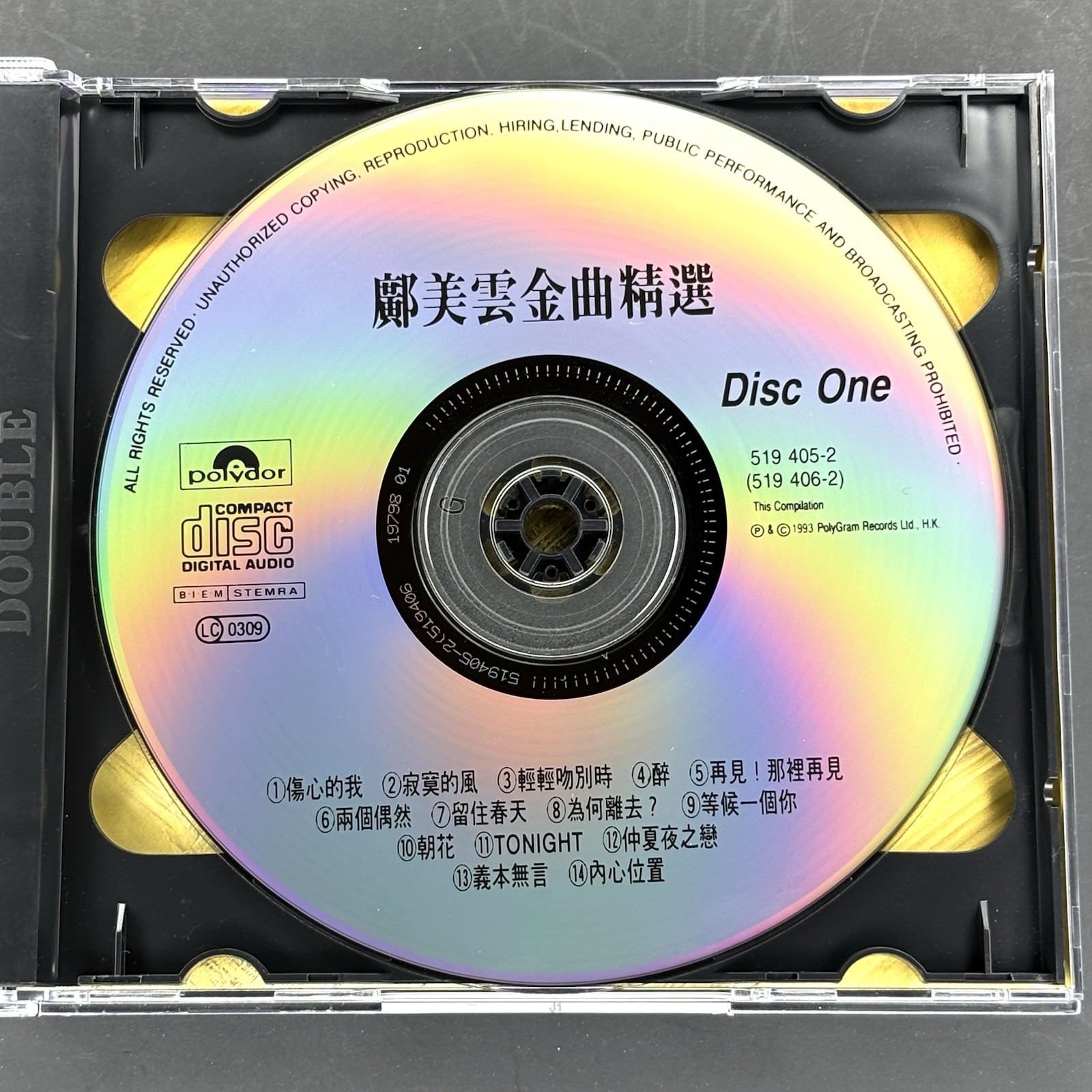 Cally Kwong 鄺美雲金曲精選 2CD 1993 港版寶麗多 01原版首版 無花痕 收藏級 Like New OOP Rare