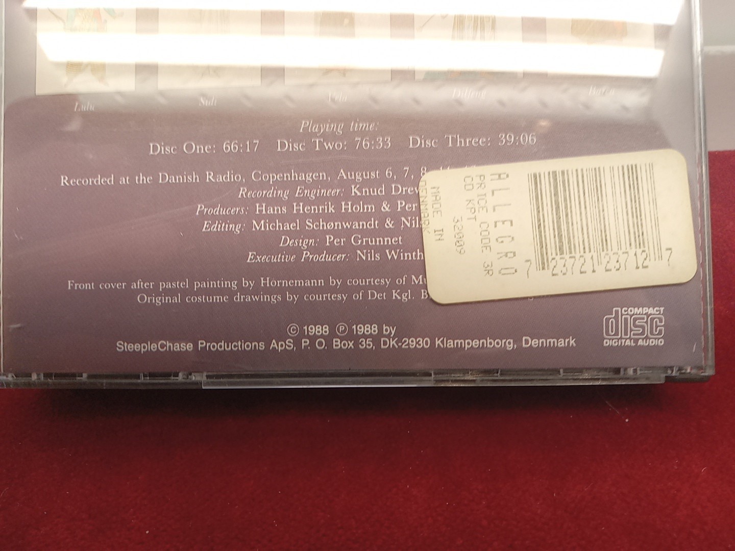 Friedrich Kuhlau / Schonwandt - Lulu (CD, 3 Disc, 1988, Kontrapunkt) Denmark