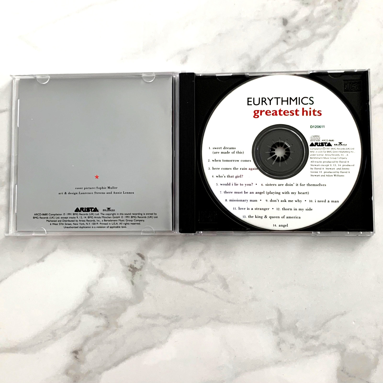 Eurythmics Greatest Hits 1991 CD Album Club Ed Compilation Synthpop New Wave