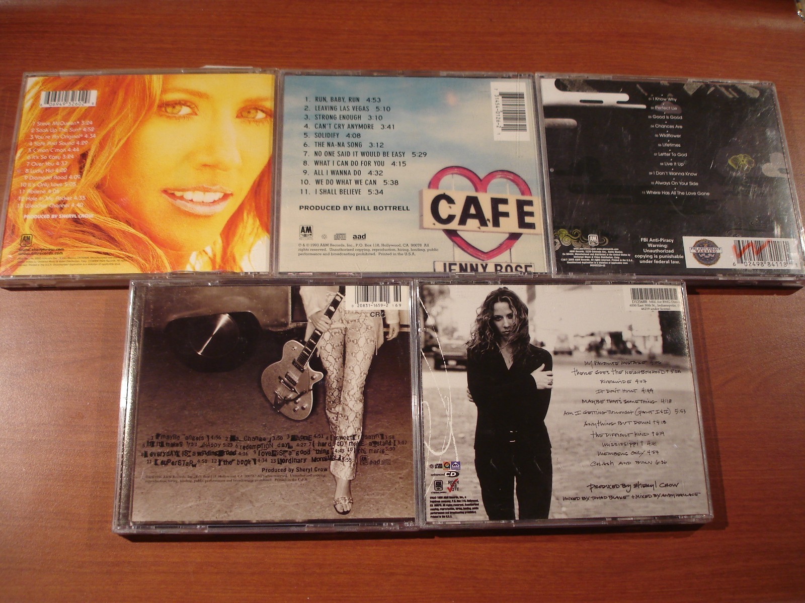 Sheryl Crow 5 CD Lot best of, Tuesday Night Social Club, Wildflower + More