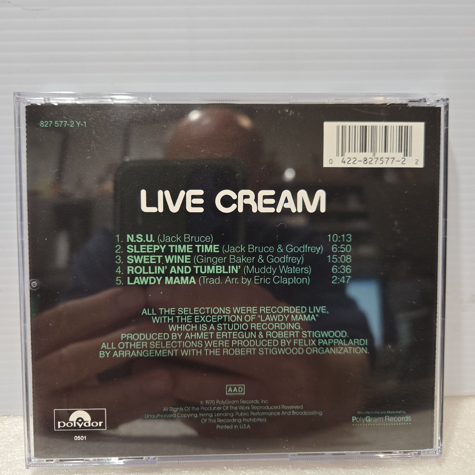 Cream - Live Cream CD Live Album - Polydor Records Gema West Germany