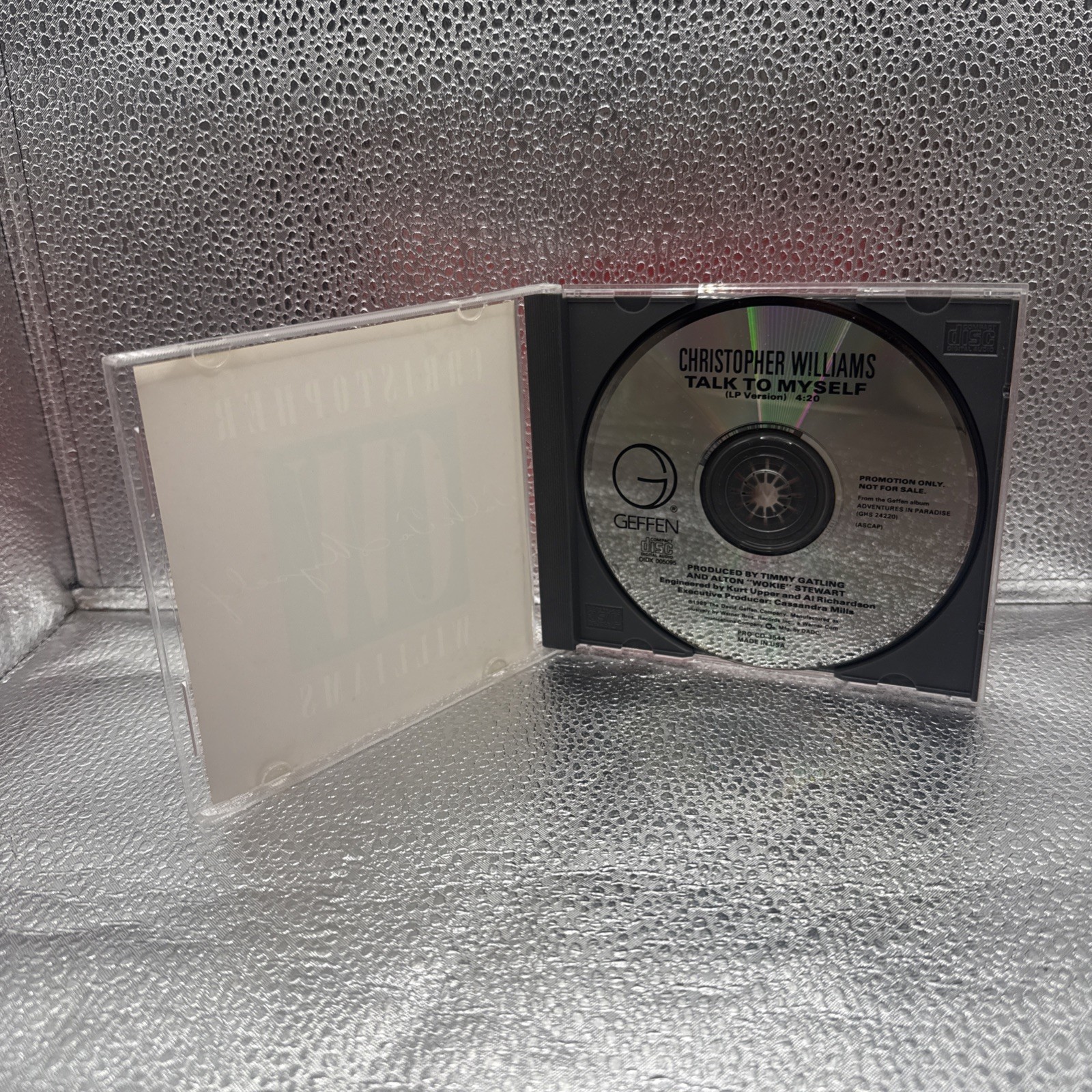 1989 Christopher Williams "Talk to Myself" PROMOTIONAL Single CD