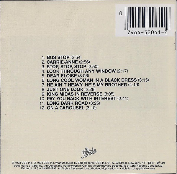 The Hollies - The Hollies' Greatest Hits (CD) (Near Mint (NM or M-)) - 420996240