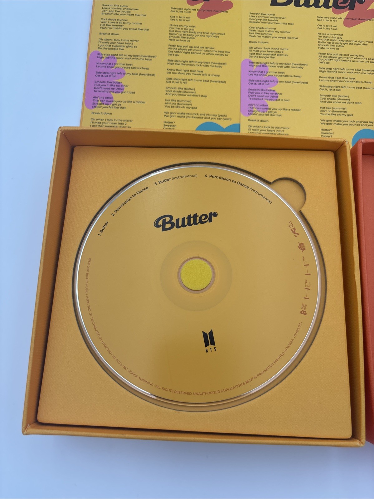 BTS Butter Album Cream and Peaches Version Complete Set