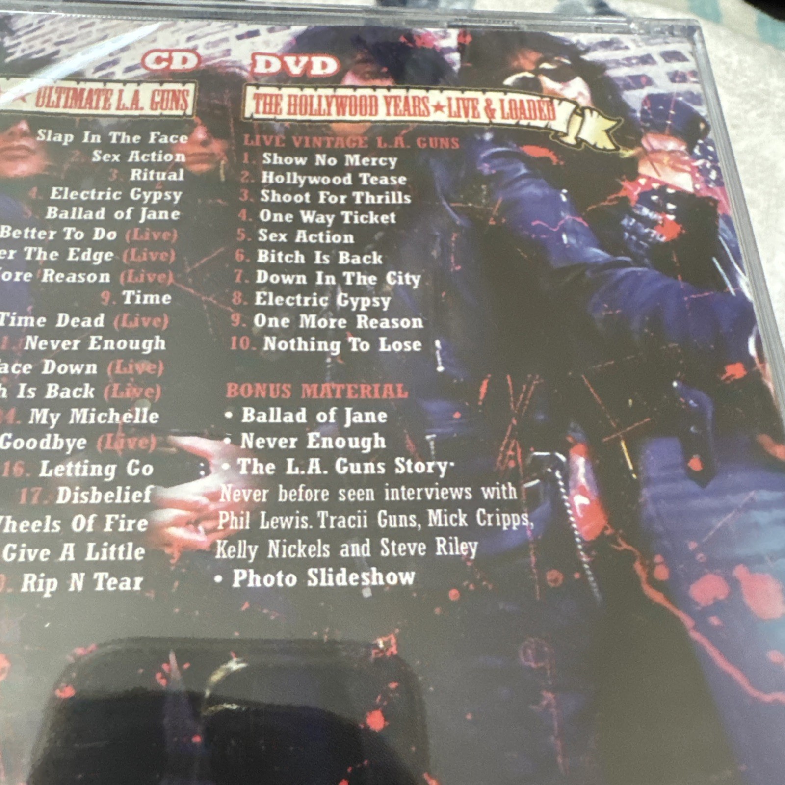 NEW* L.A. GUNS Ultimate Guns and Vision CD & DVD! N' Roses Skid Row Mötley Crüe