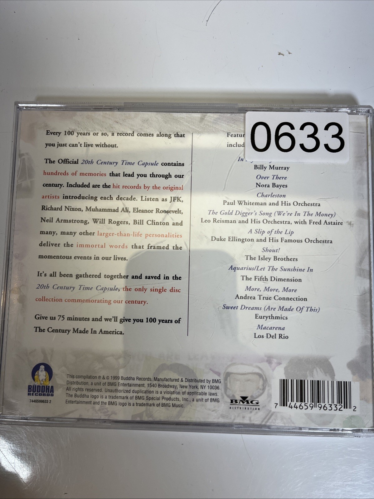 20th Century Time Capsule by Various Artists (CD, Oct-1999, Buddha Records)