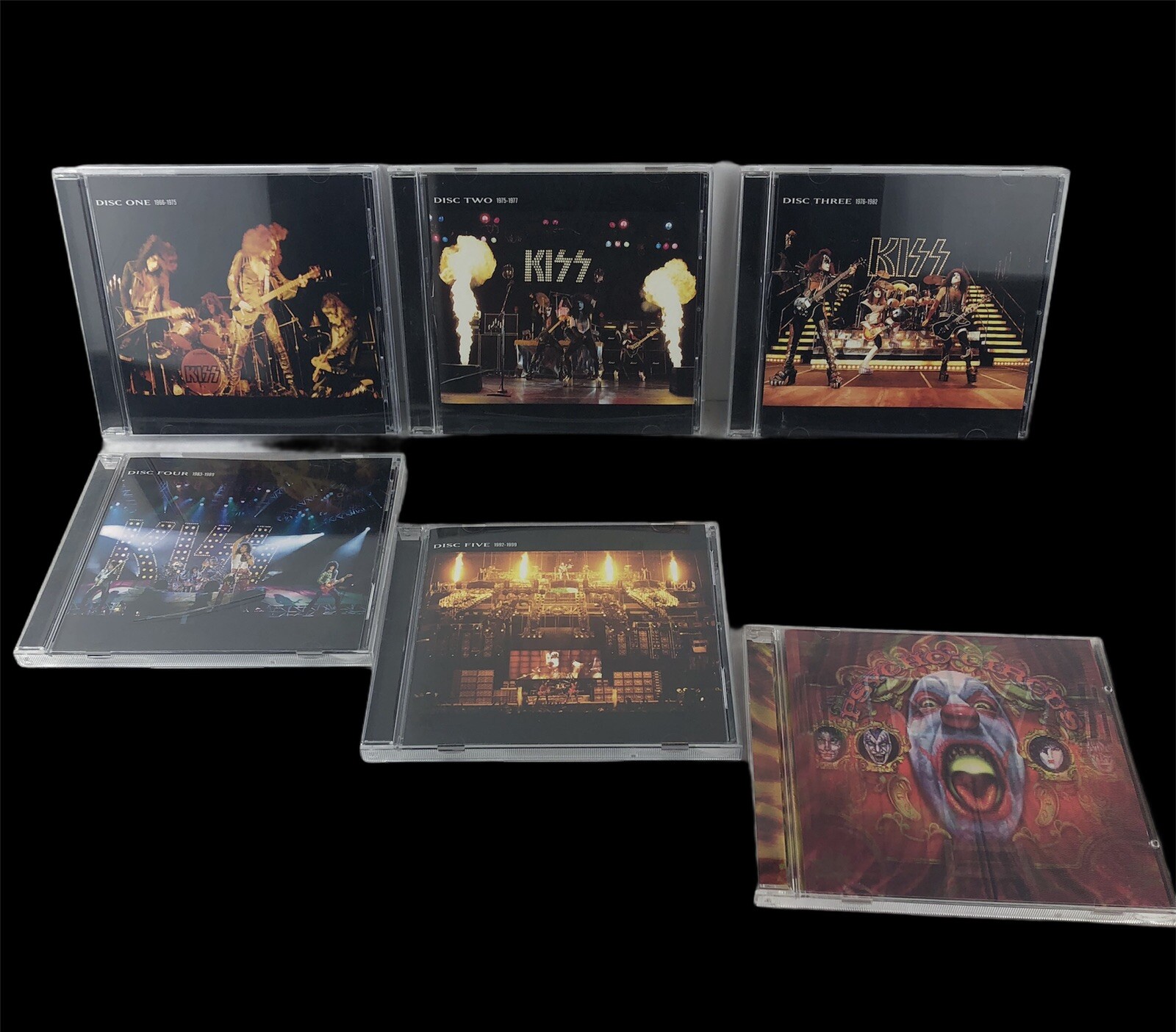 KISS The Box Set 5 CDs 2001 NO CASE NO BOOK + Psycho Circus CD Hologram Cover