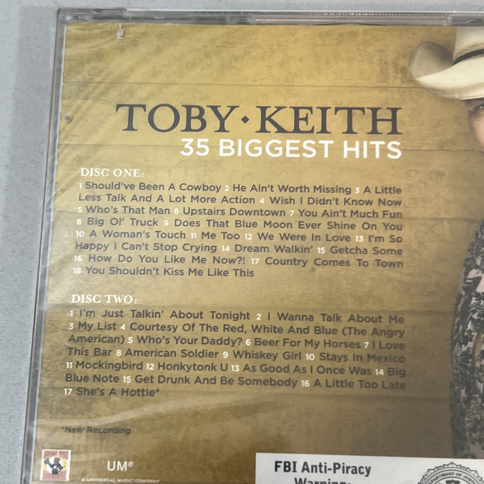 35 Biggest Hits by Keith, Toby (CD, 2008) 2 CD SET. BRAND NEW Sealed