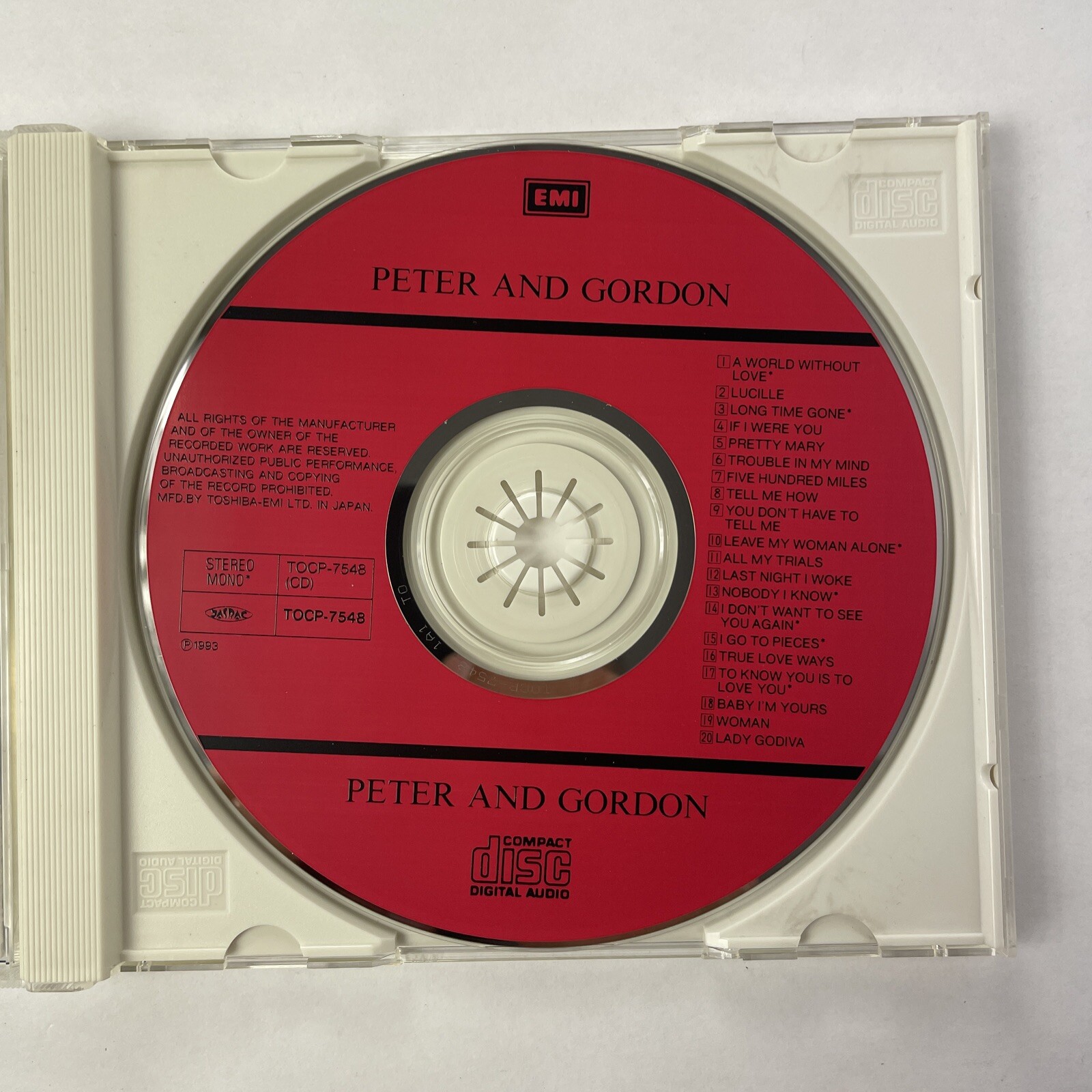 Peter and Gordon Self Titled CD Japanese Import #17