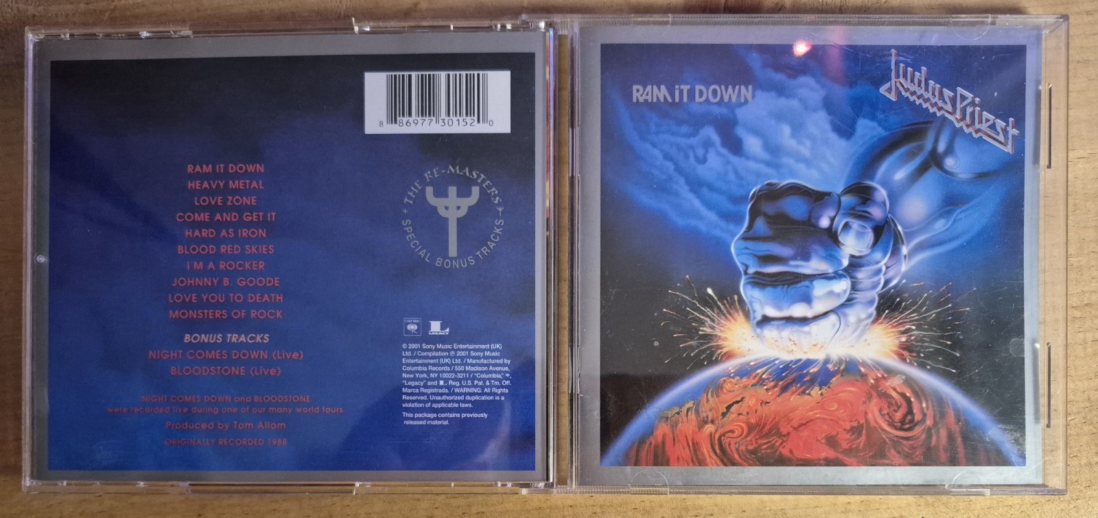Ram It Down by Judas Priest 1988 (CD, 2001 Remaster) 2 Bonus Live Tracks