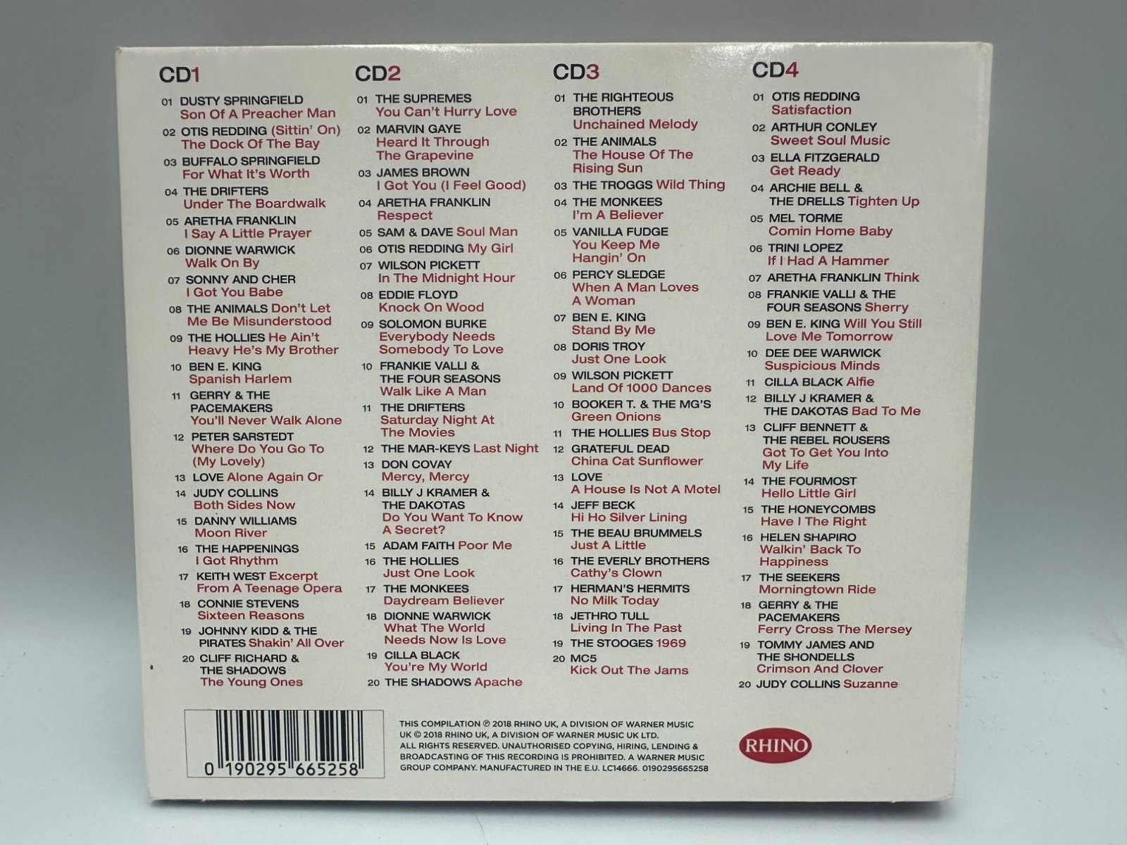 The Greatest Sixties Album 4CD Set 80 Tracks Rhino 2018 Compilation New Artists