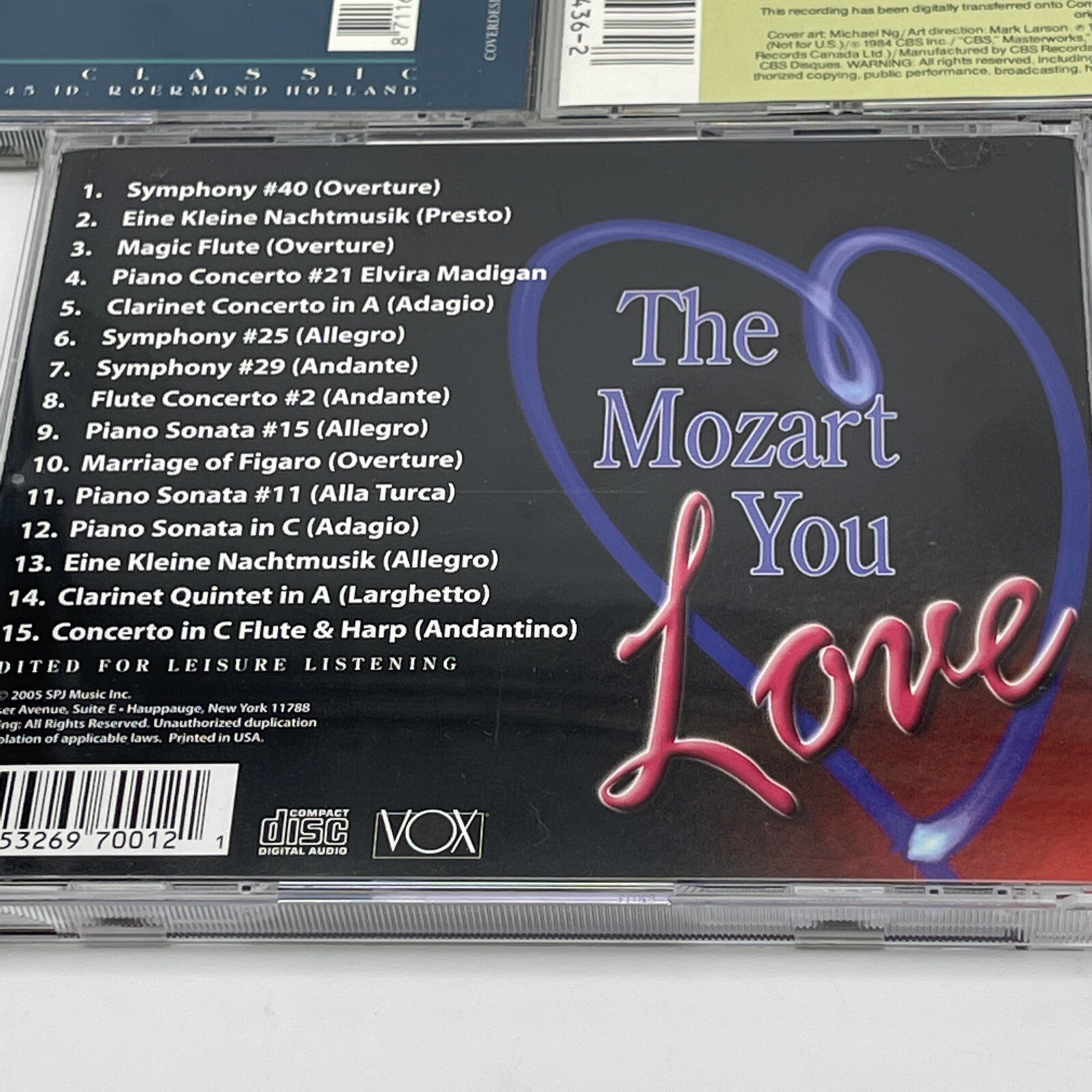 Lot of 5 Mozart CD's - All Pre-Owned. See Description and Picture for more info